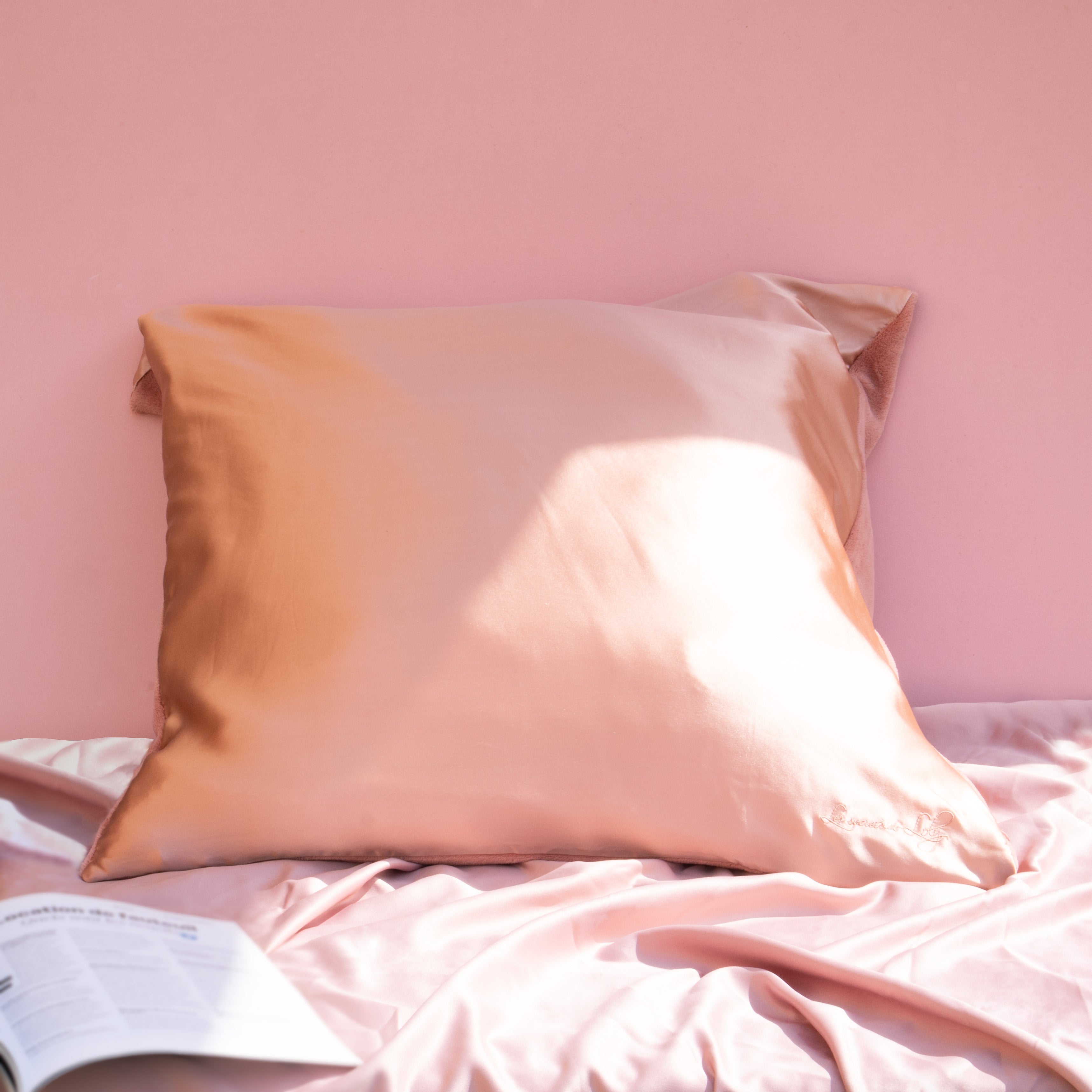 Kiss Pillow Rose Gold - Taie d'oreiller anti-frisottis