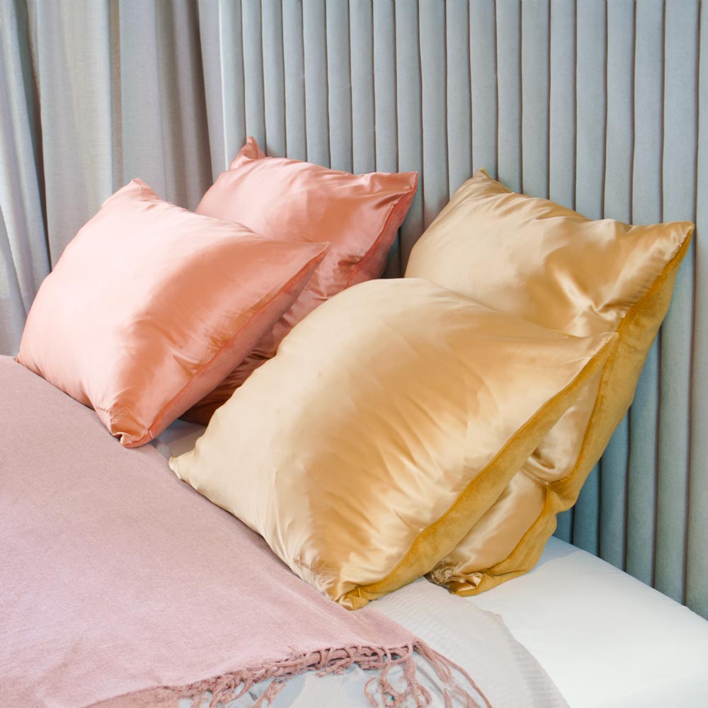 Kiss Pillow Rose Gold - Taie d'oreiller anti-frisottis